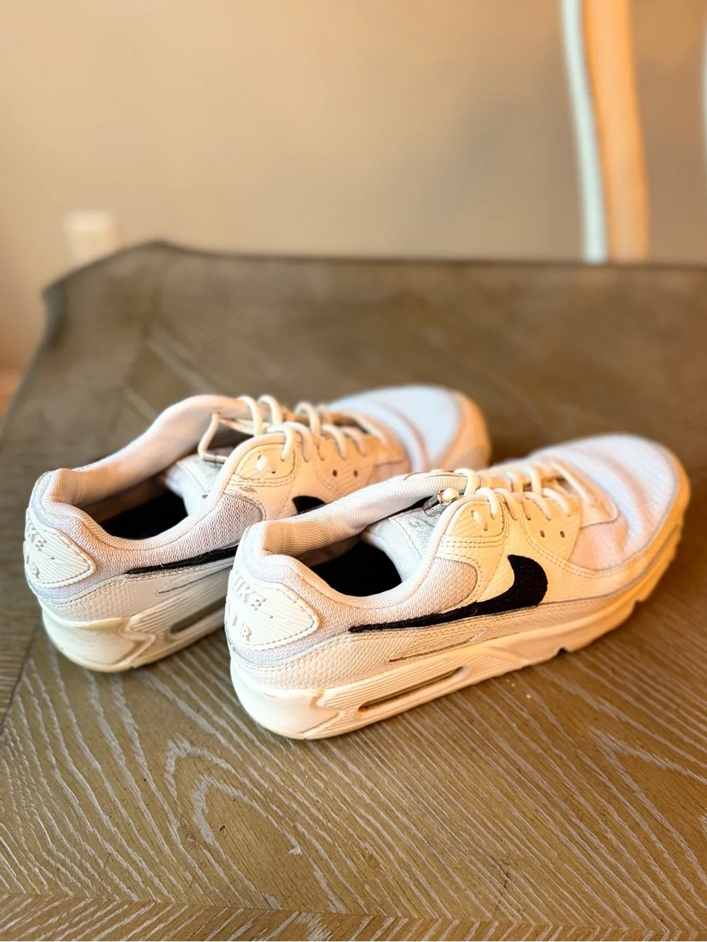 Nike Air Max 90 White Black Sneakers Women’s 9.5 Casual Running Shoes